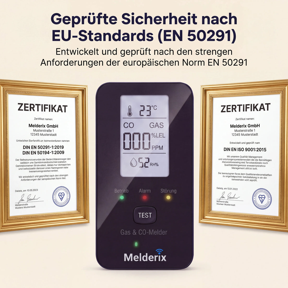 Melderix 4 az 1-ben CO-érzékelő családnak & háziállatoknak