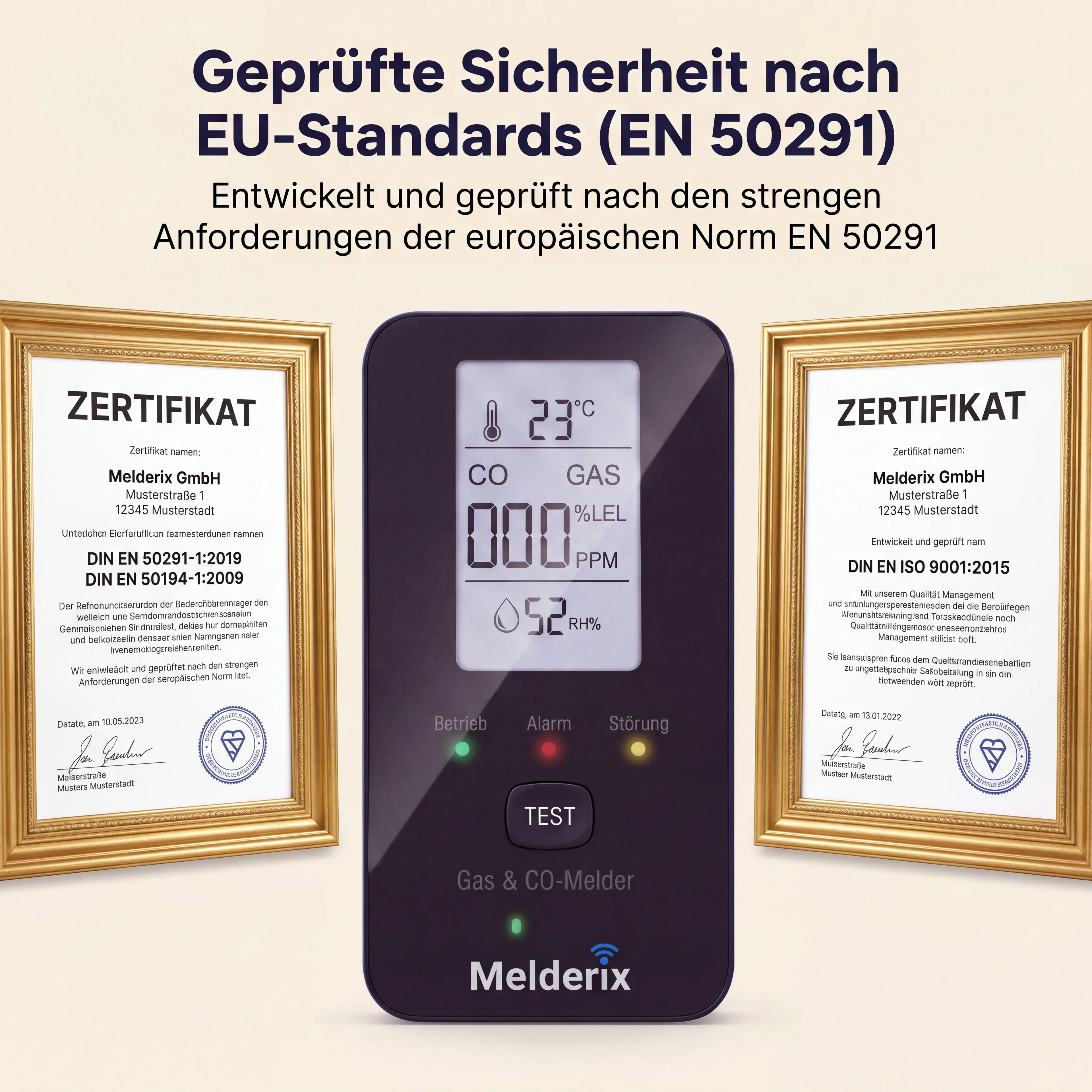 Melderix 4 az 1-ben CO-érzékelő családnak & háziállatoknak